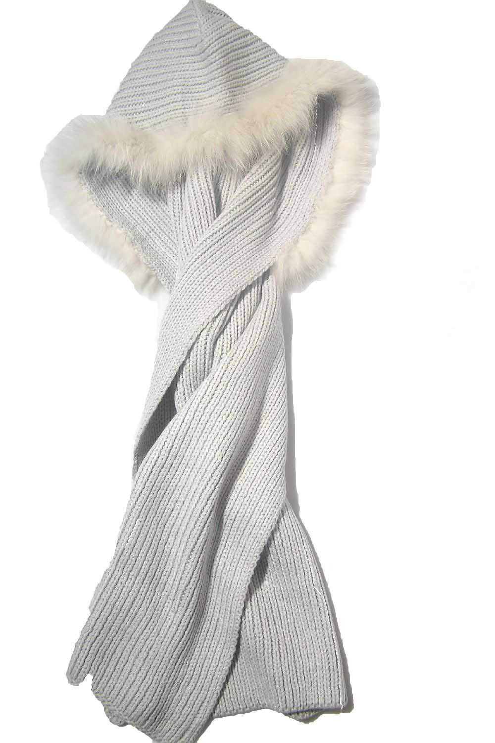 Hooded Fur Scarf 3216161 SCMH
