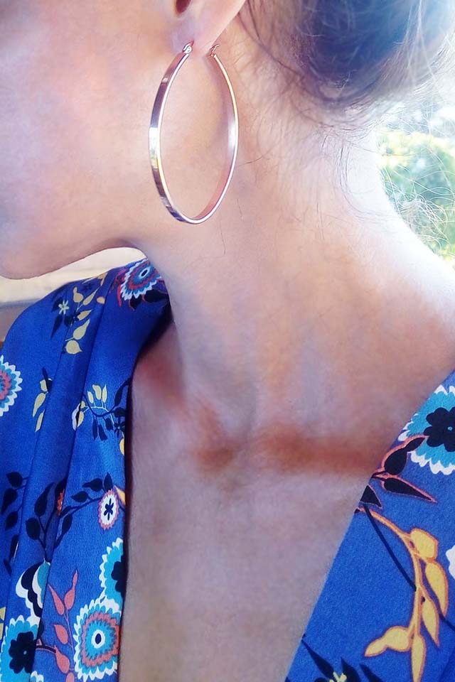 Oval Rose Gold Earrings